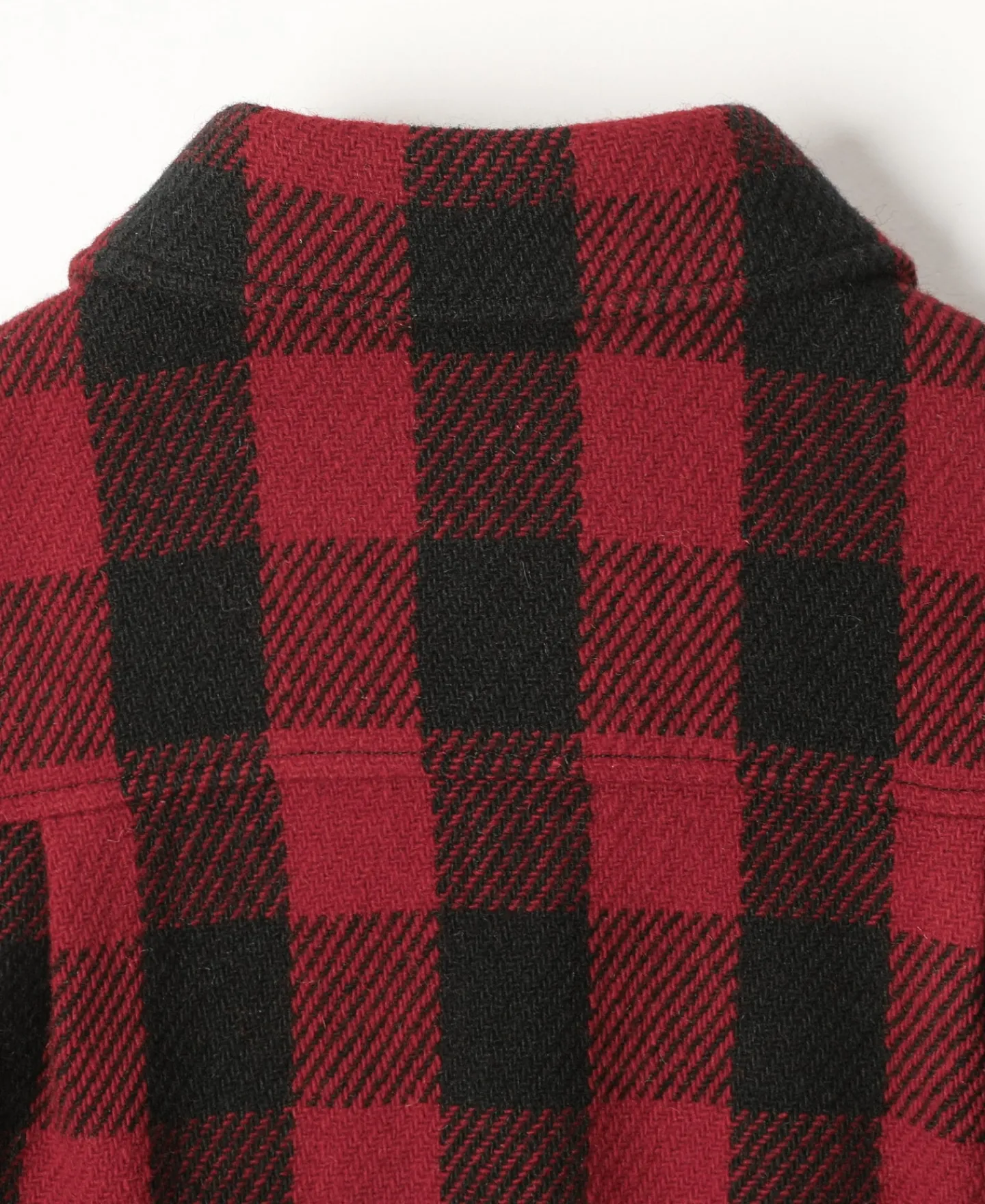 Outlet Lot 356 Buffalo Plaid Wool Ribbed Jacket - Red/Black Jackets&coats