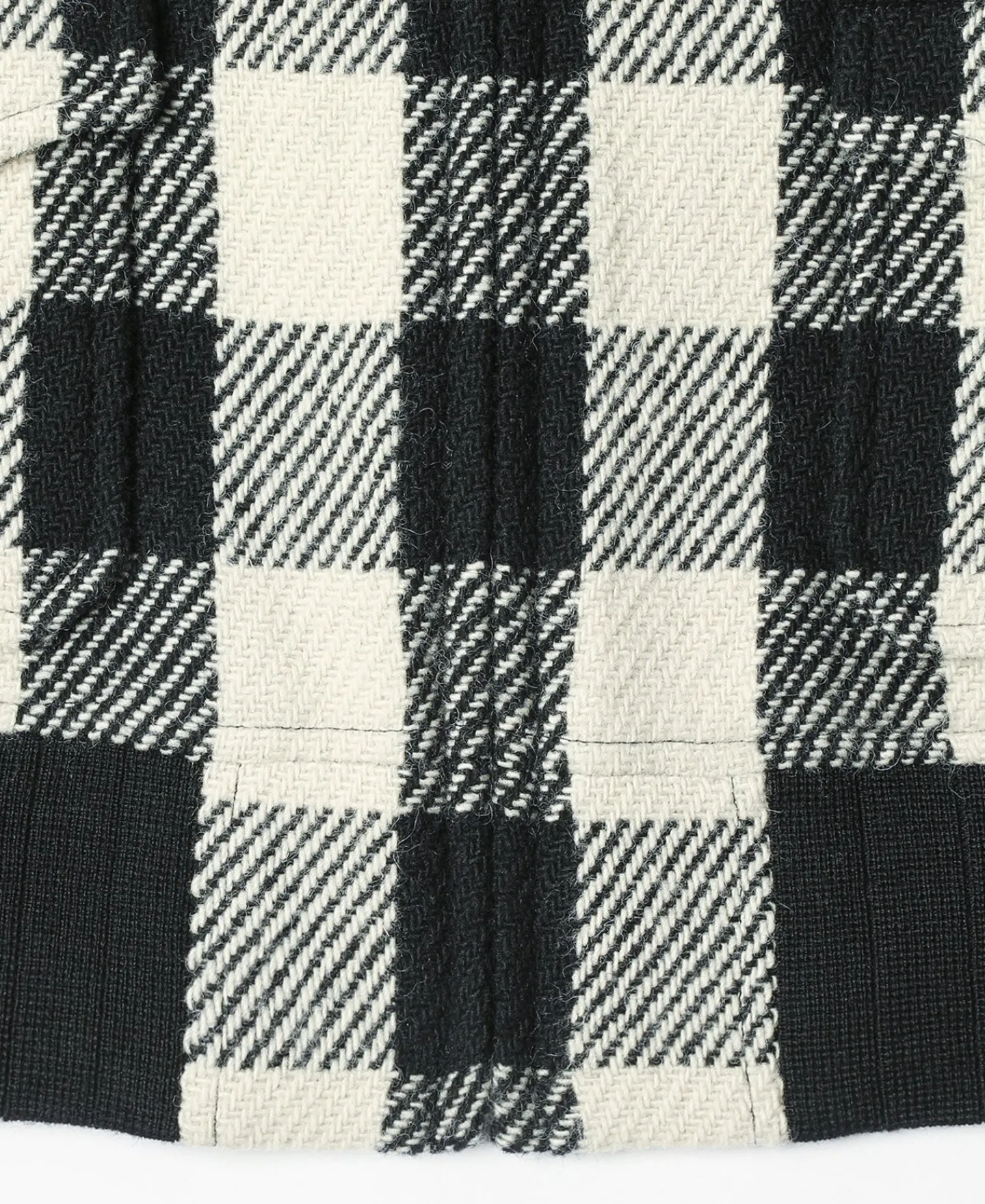 Outlet Lot 356 Buffalo Plaid Wool Ribbed Jacket - White/Black Jackets&coats