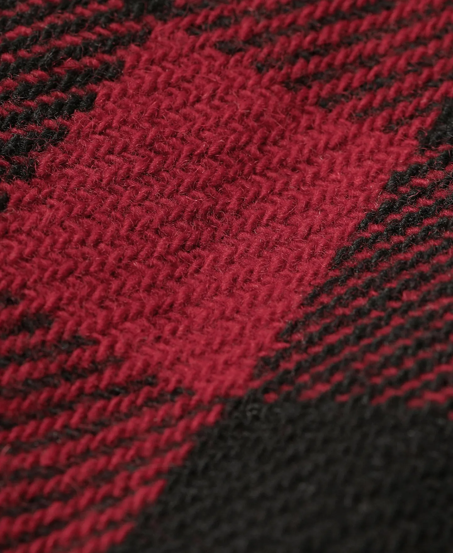 Outlet Lot 356 Buffalo Plaid Wool Ribbed Jacket - Red/Black Jackets&coats