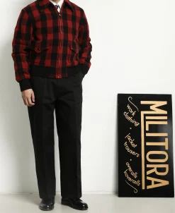 Outlet Lot 356 Buffalo Plaid Wool Ribbed Jacket - Red/Black Jackets&coats