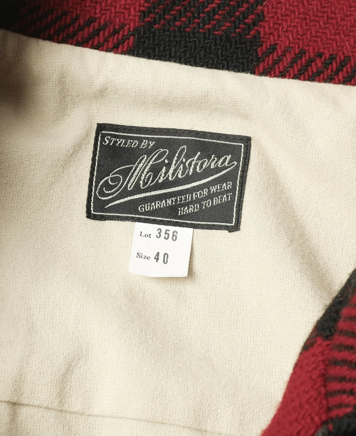 Outlet Lot 356 Buffalo Plaid Wool Ribbed Jacket - Red/Black Jackets&coats
