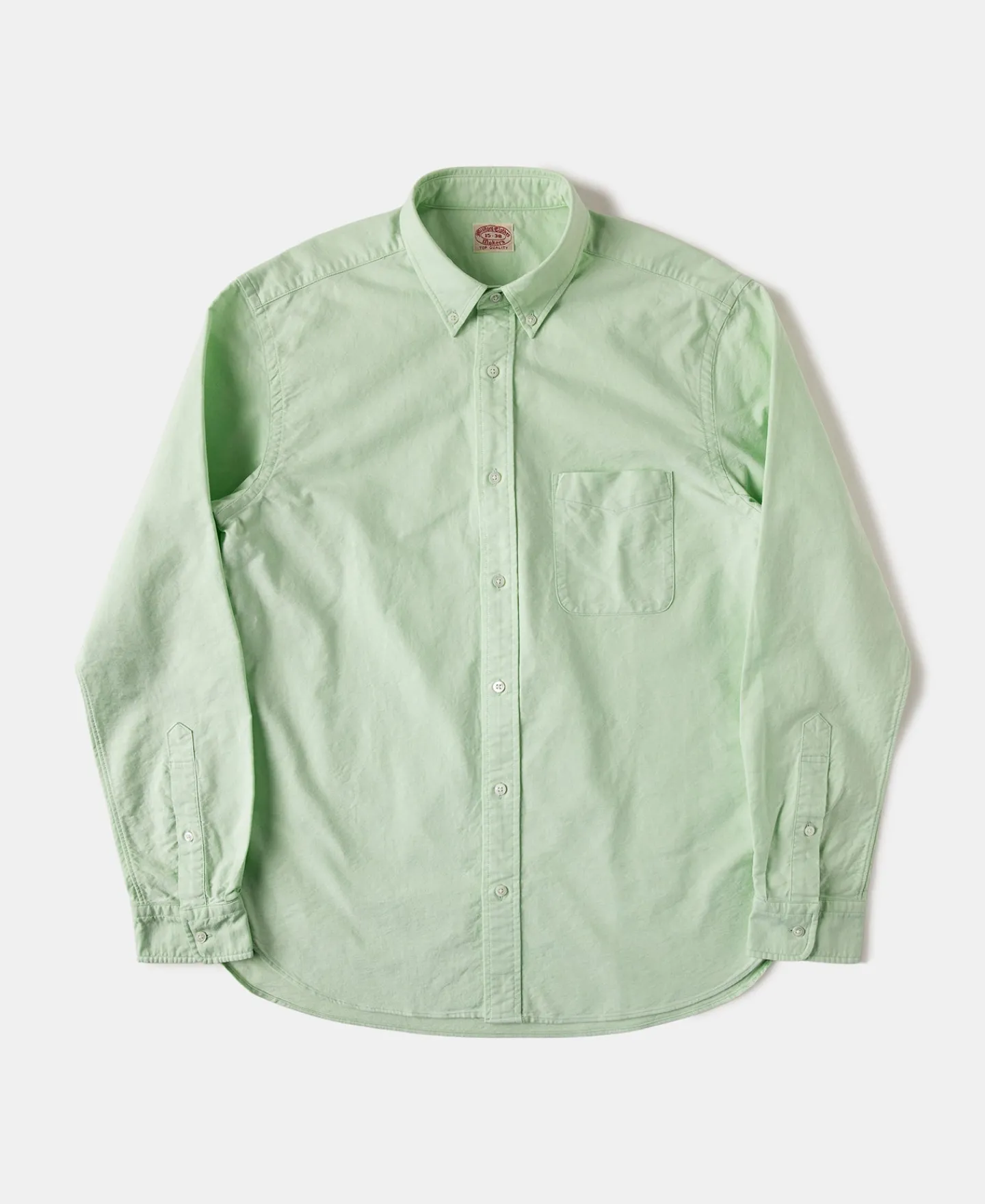 Online Lot 218 Button Down Oxford Shirt - Green Long Sleeve Shirts | Shirts