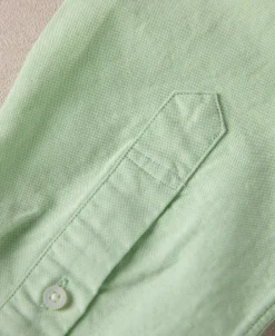Online Lot 218 Button Down Oxford Shirt - Green Long Sleeve Shirts | Shirts
