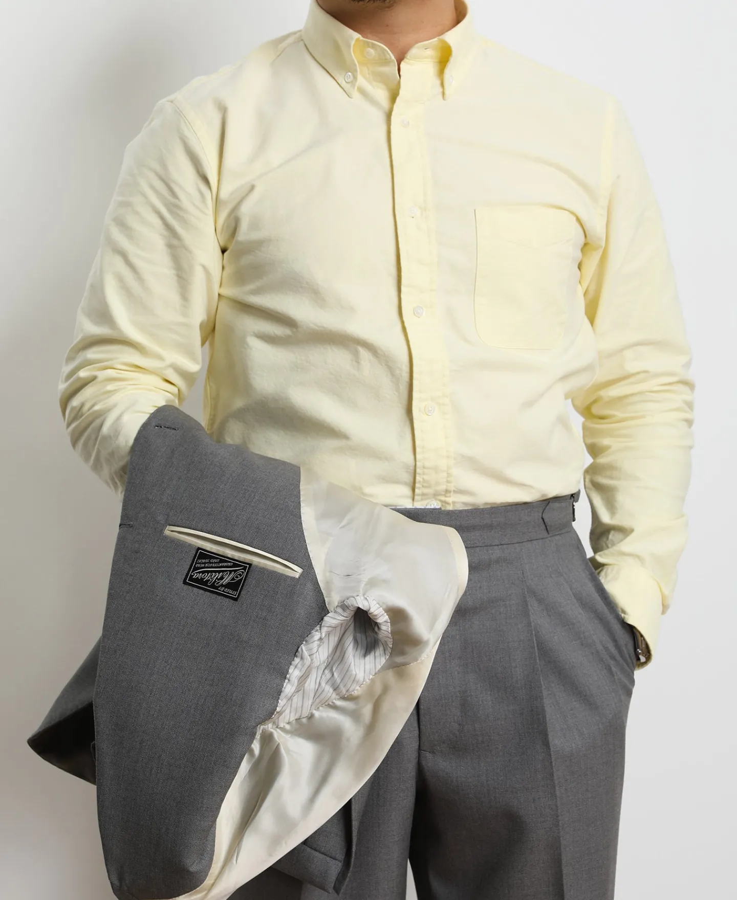 Best Lot 218 Button Down Oxford Shirt - Creamy Yellow Long Sleeve Shirts | Shirts