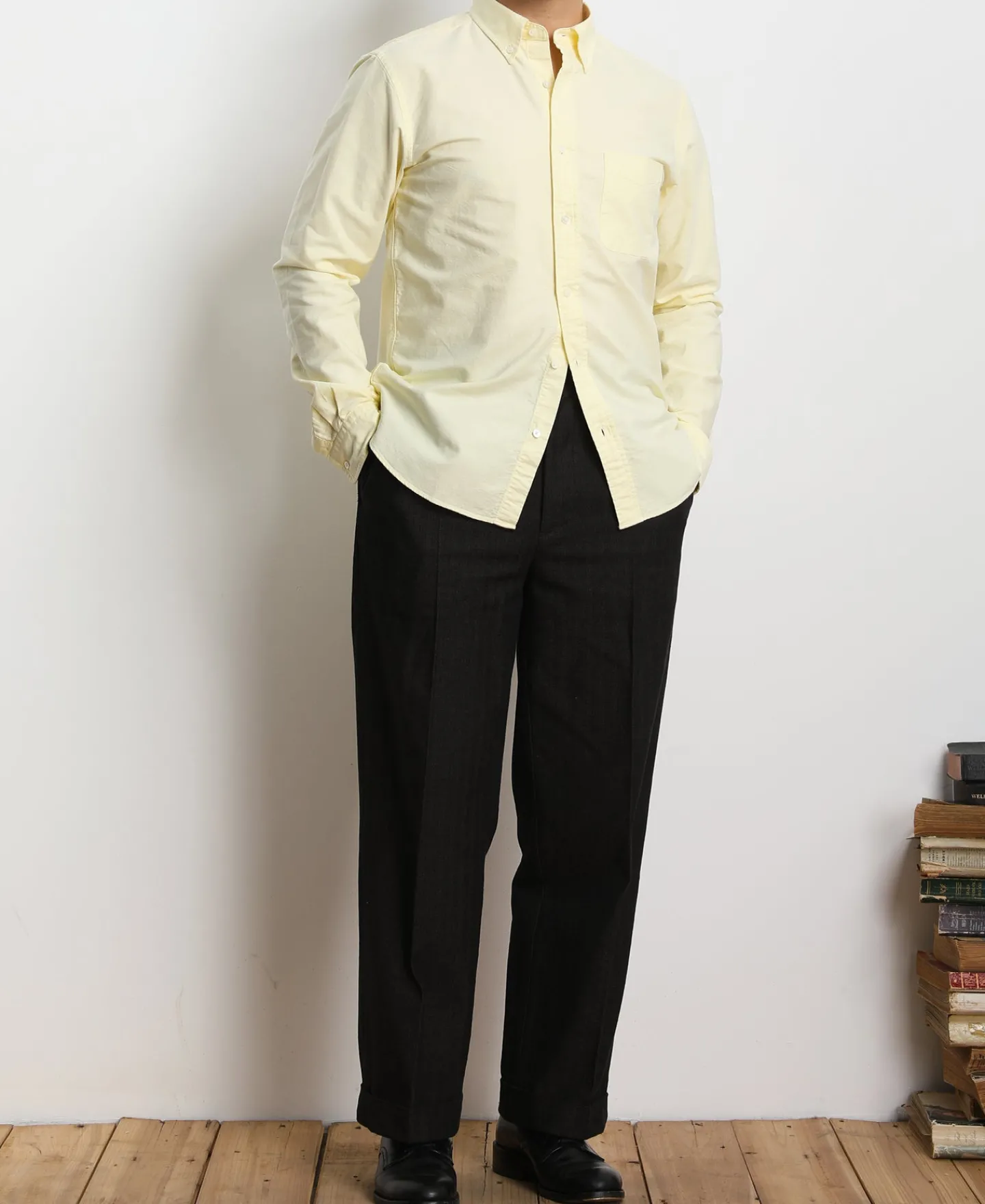 Best Lot 218 Button Down Oxford Shirt - Creamy Yellow Long Sleeve Shirts | Shirts