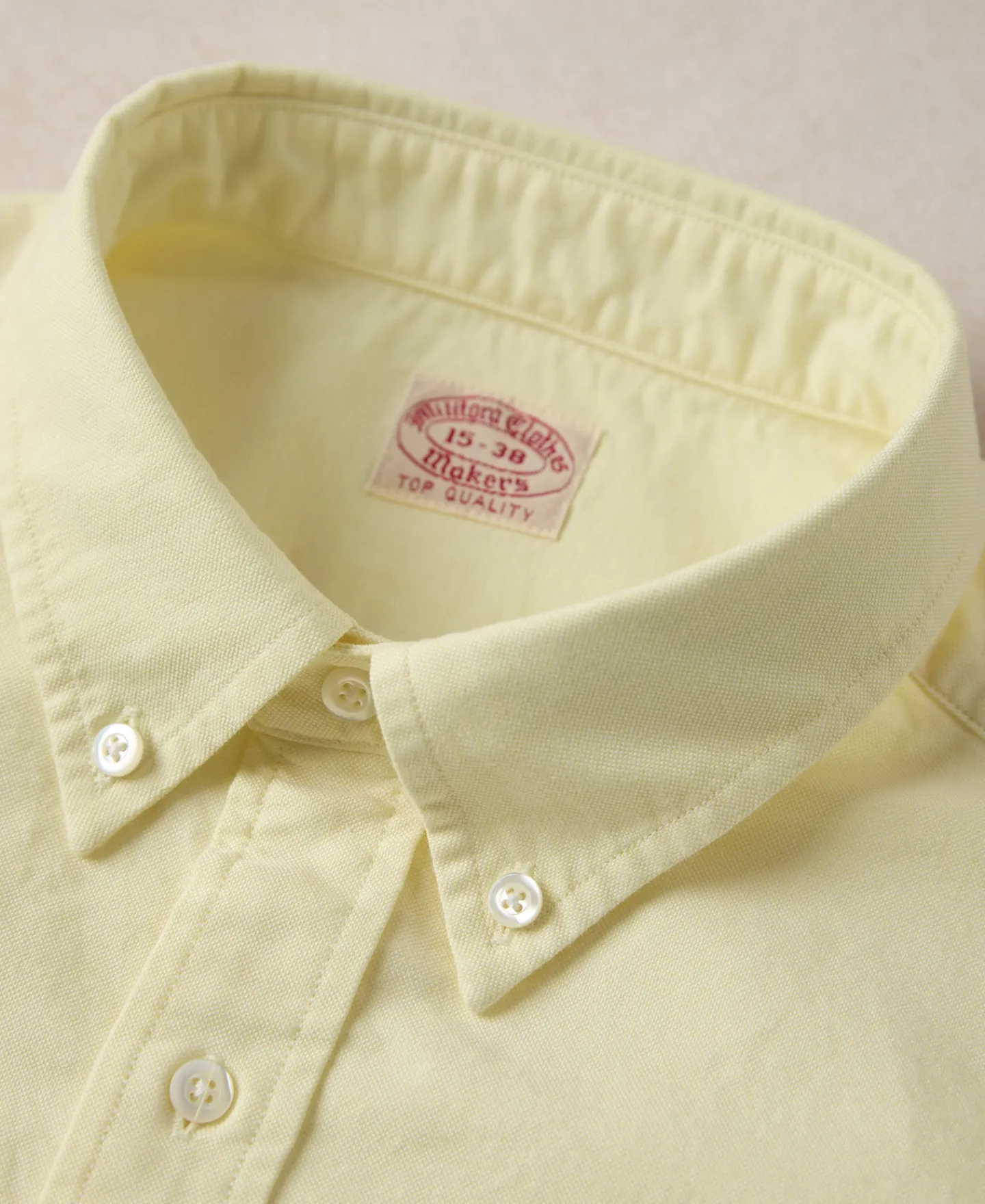 Best Lot 218 Button Down Oxford Shirt - Creamy Yellow Long Sleeve Shirts | Shirts