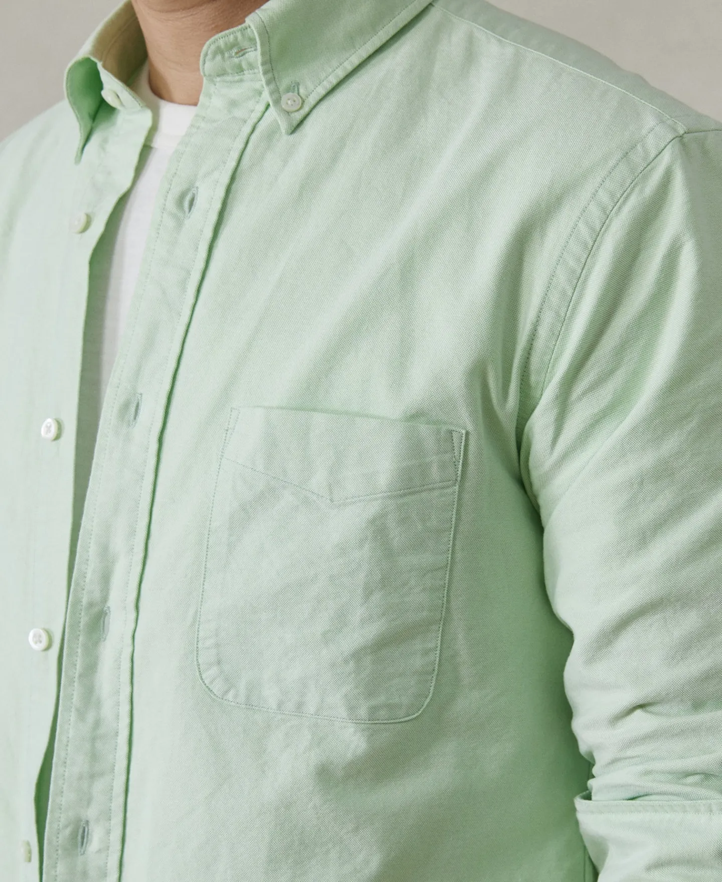 Online Lot 218 Button Down Oxford Shirt - Green Long Sleeve Shirts | Shirts