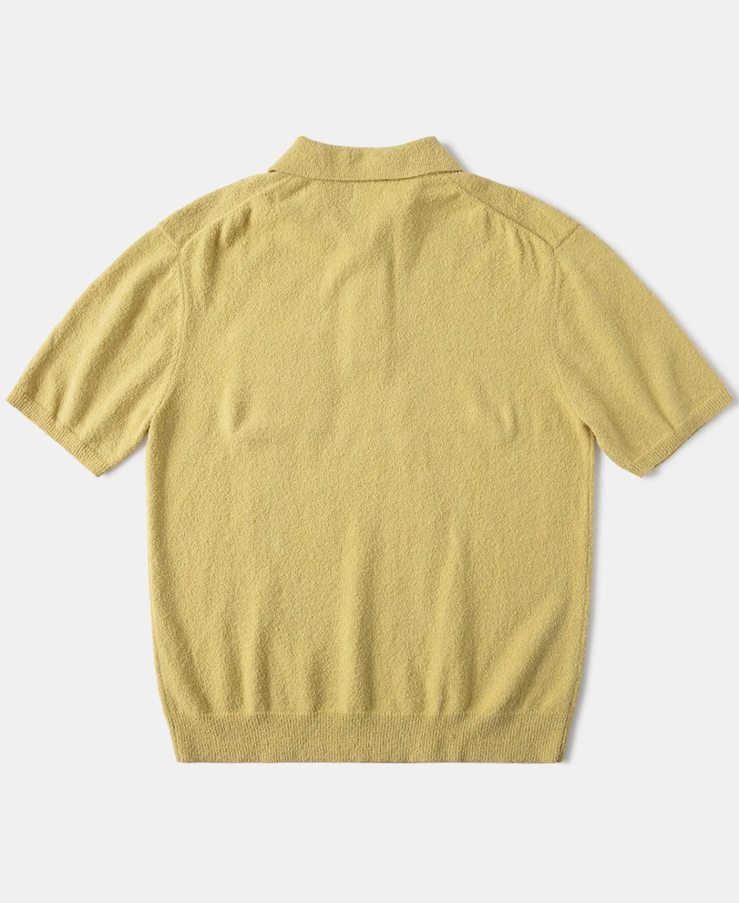Fashion Lot 917 Cotton-Blend Bouclé Polo Shirt - Yellow Polo Shirts | Short Sleeve T-Shirts