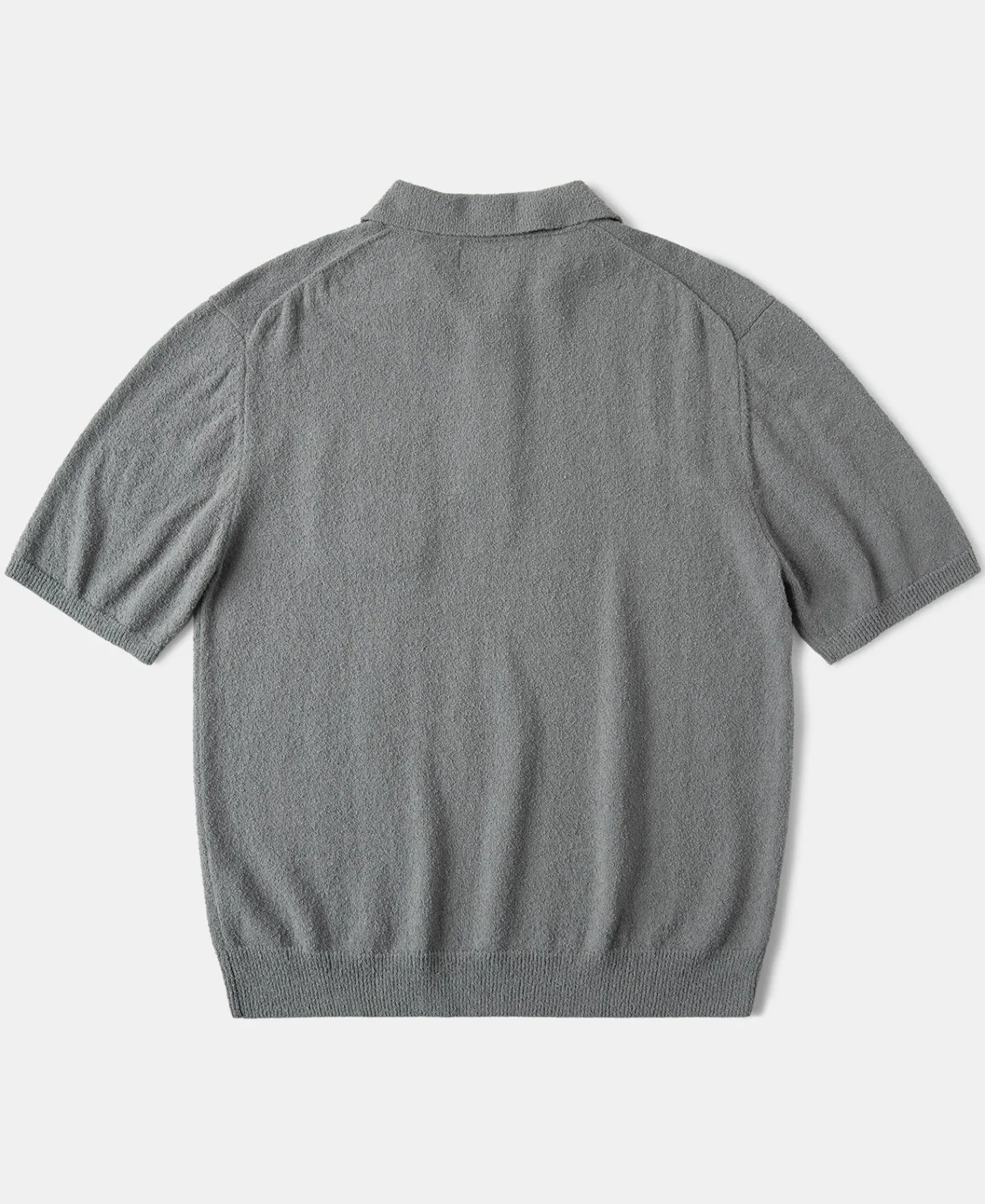 Sale Lot 917 Cotton-Blend Bouclé Polo Shirt - Gray Short Sleeve T-Shirts | Polo Shirts