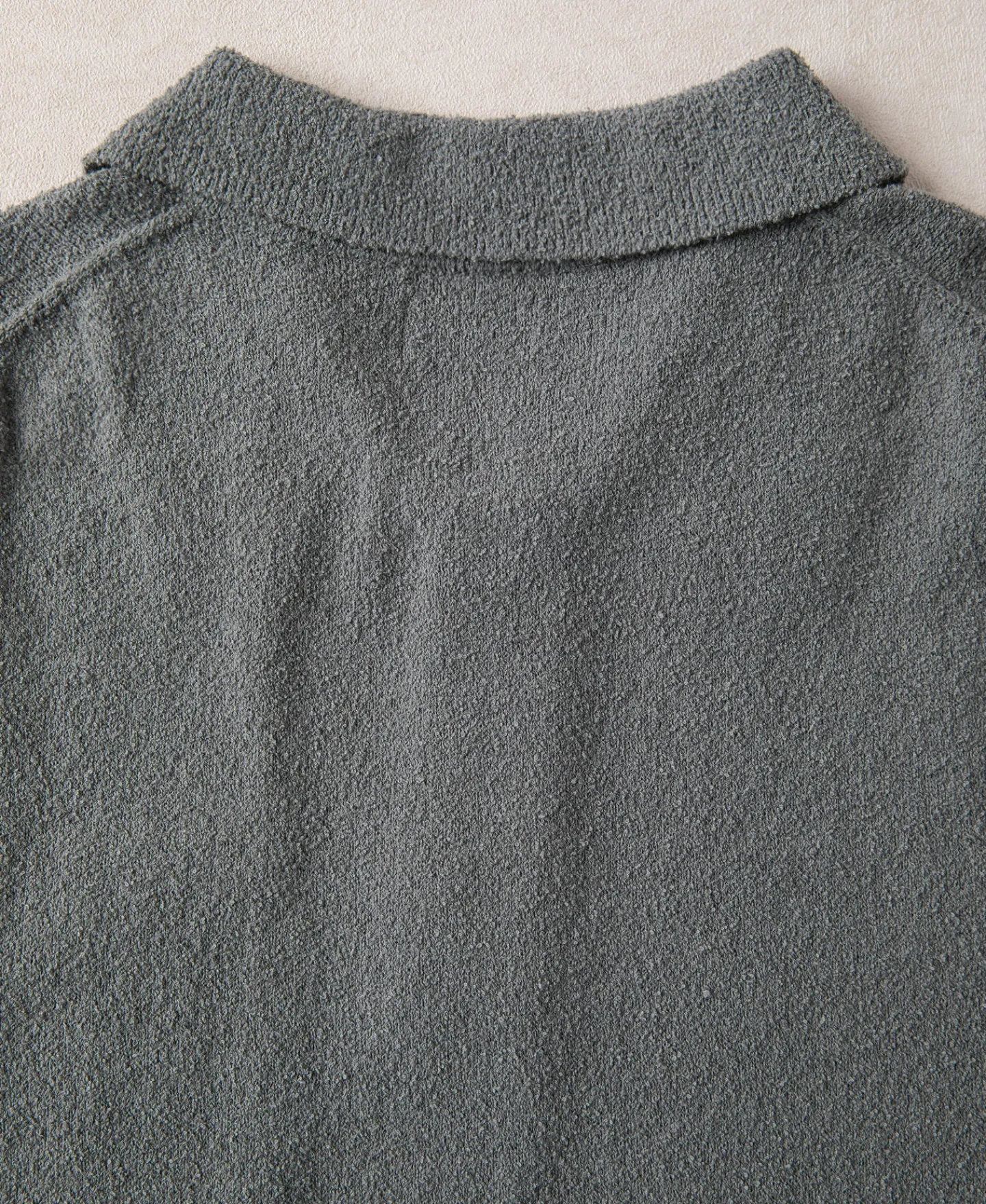 Sale Lot 917 Cotton-Blend Bouclé Polo Shirt - Gray Short Sleeve T-Shirts | Polo Shirts