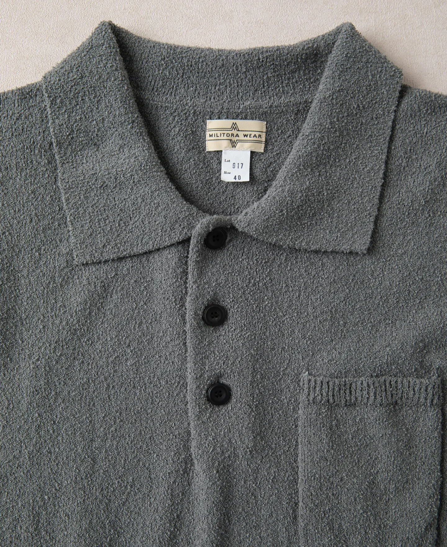 Sale Lot 917 Cotton-Blend Bouclé Polo Shirt - Gray Short Sleeve T-Shirts | Polo Shirts