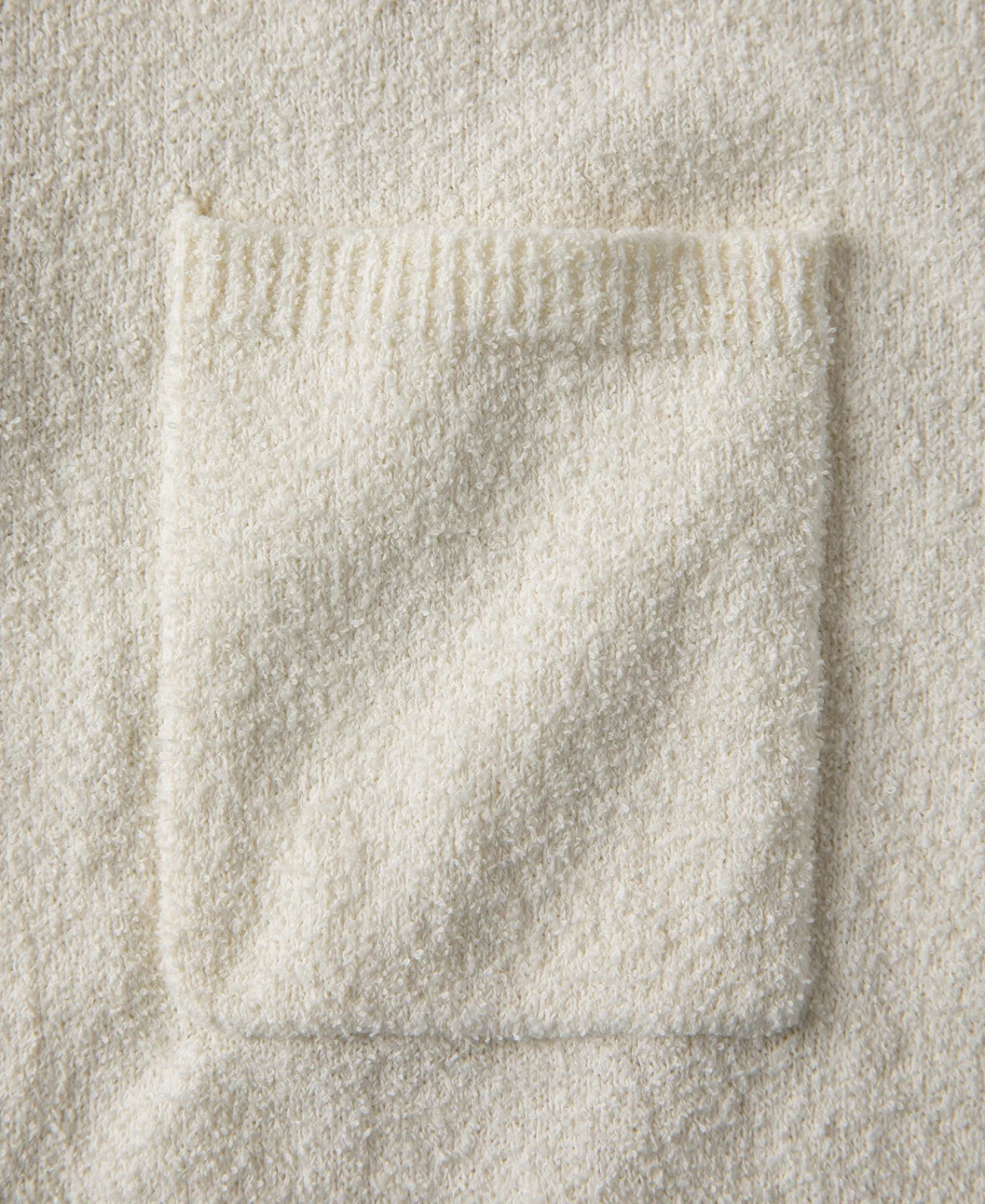 Clearance Lot 917 Cotton-Blend Bouclé Polo Shirt - Cream White Polo Shirts | Short Sleeve T-Shirts