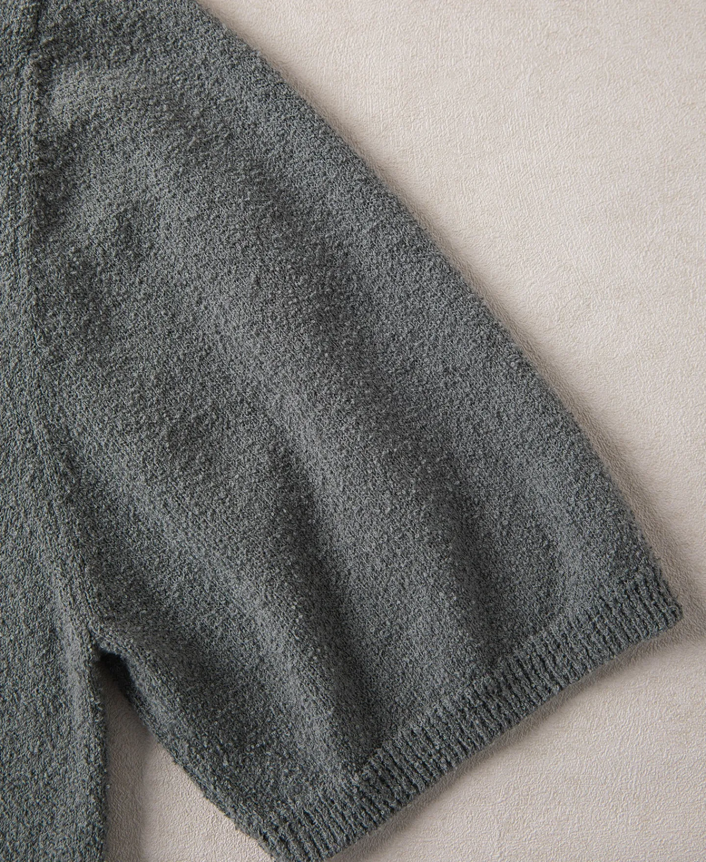 Sale Lot 917 Cotton-Blend Bouclé Polo Shirt - Gray Short Sleeve T-Shirts | Polo Shirts