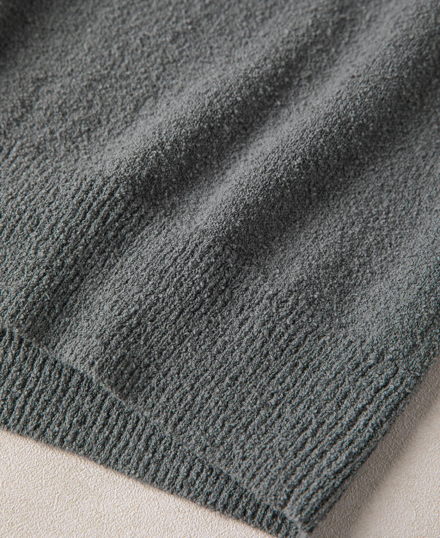Sale Lot 917 Cotton-Blend Bouclé Polo Shirt - Gray Short Sleeve T-Shirts | Polo Shirts