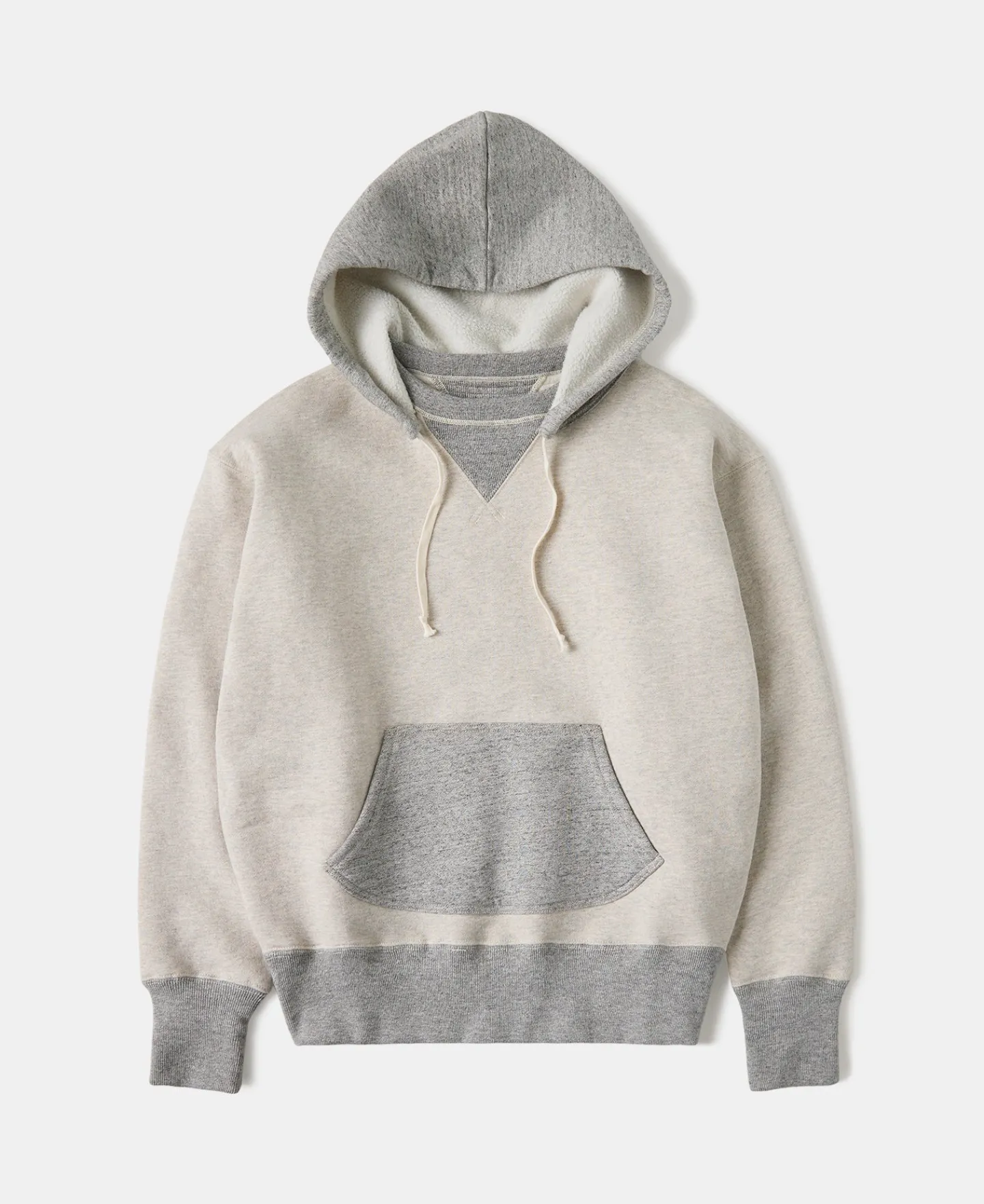 New Lot 117 Double V-Gusset After Hoodie - Oatmeal/Gray Sweatshirts&hoodies