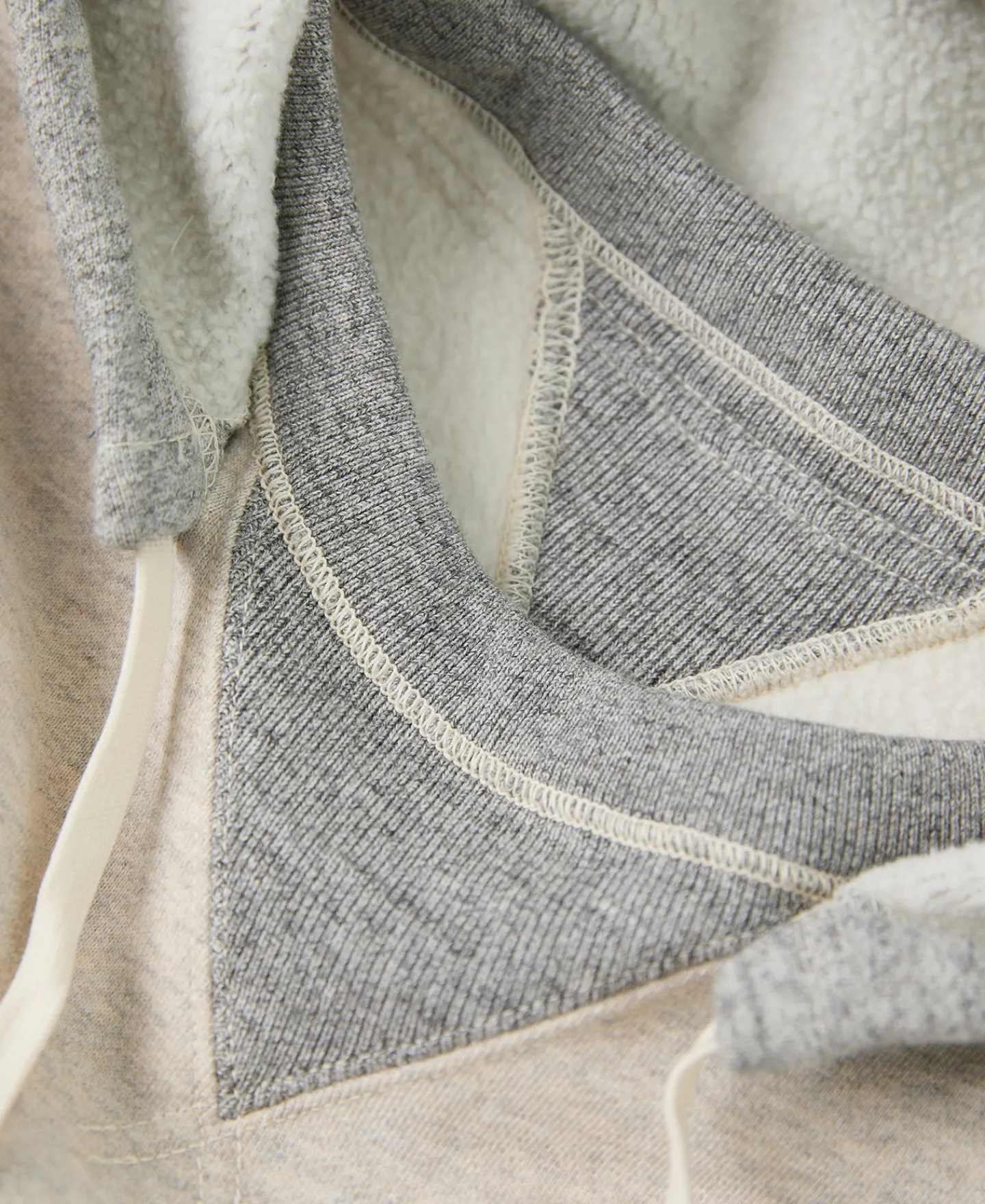 New Lot 117 Double V-Gusset After Hoodie - Oatmeal/Gray Sweatshirts&hoodies