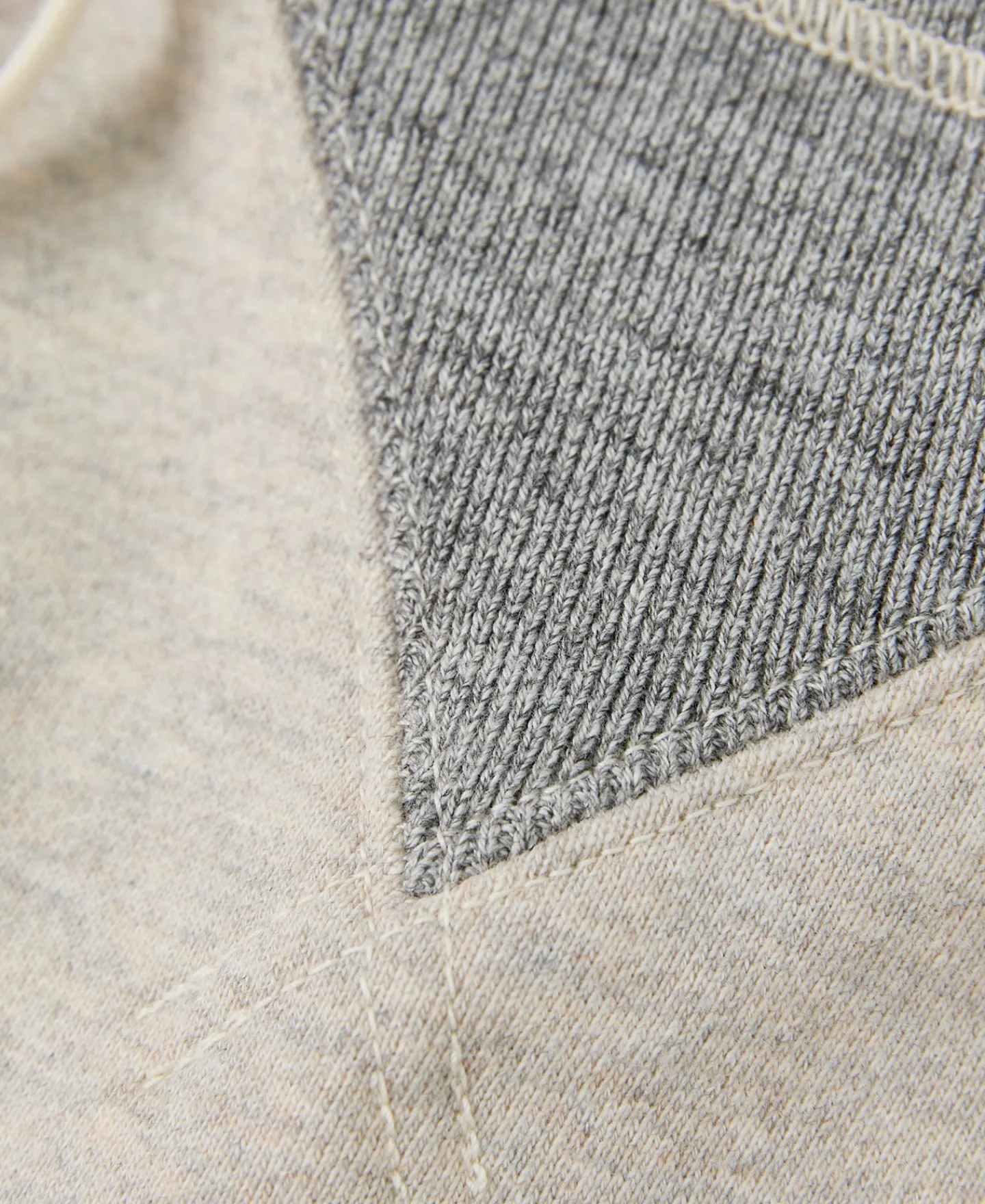 New Lot 117 Double V-Gusset After Hoodie - Oatmeal/Gray Sweatshirts&hoodies