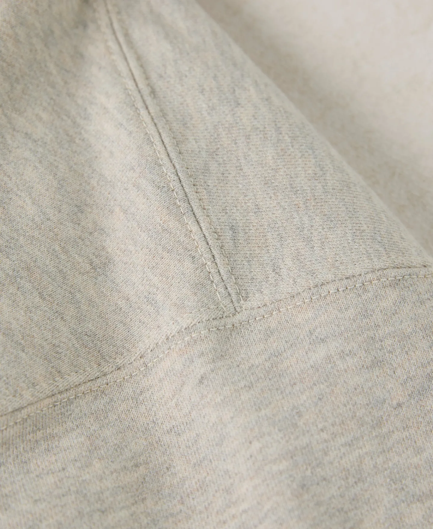 New Lot 117 Double V-Gusset After Hoodie - Oatmeal/Gray Sweatshirts&hoodies