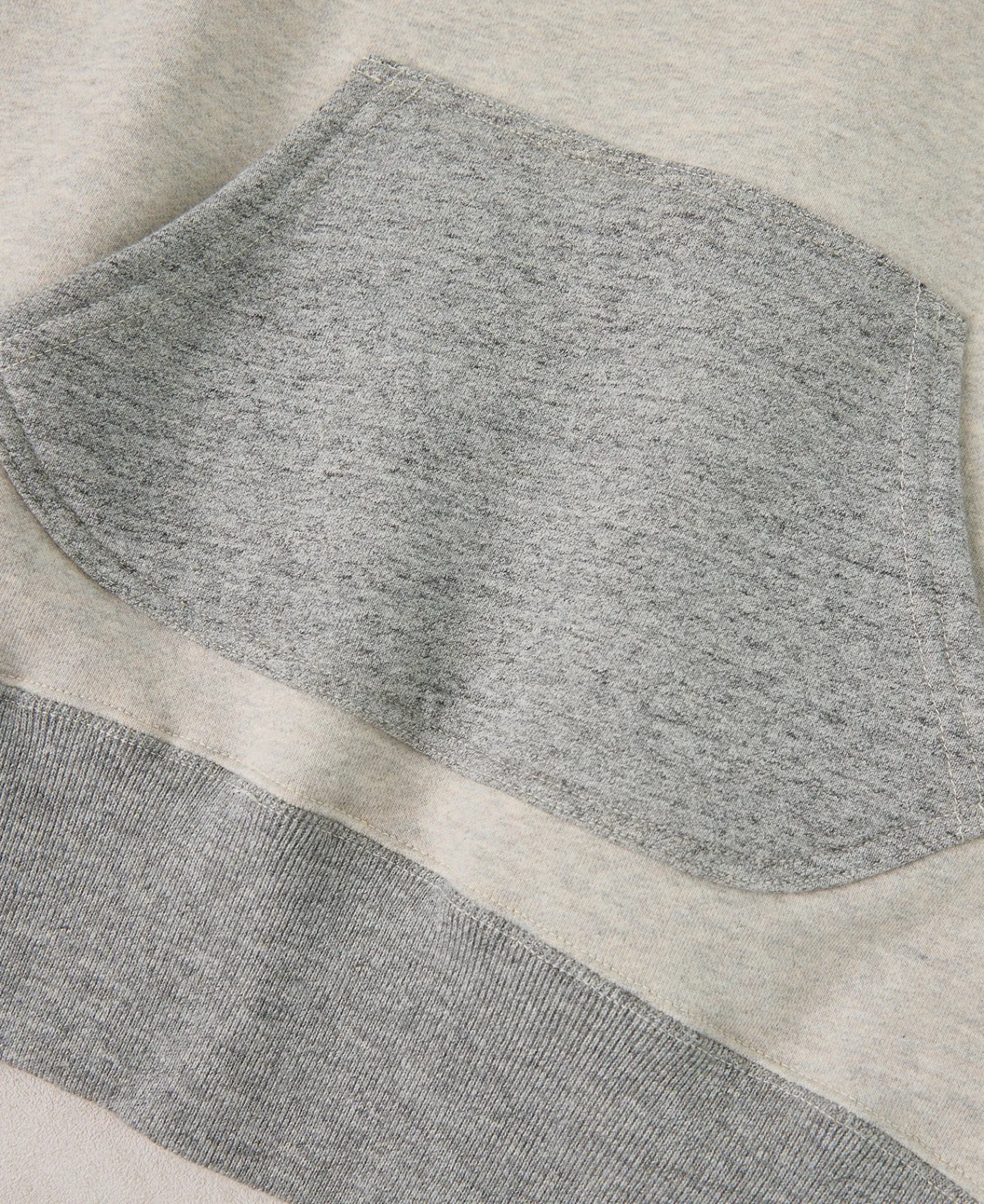 New Lot 117 Double V-Gusset After Hoodie - Oatmeal/Gray Sweatshirts&hoodies