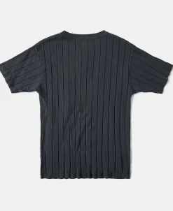 Sale Lot 105 Drop Needle Ribbed Pocket T-Shirt - Dark Gray Short Sleeve T-Shirts | T-shirts