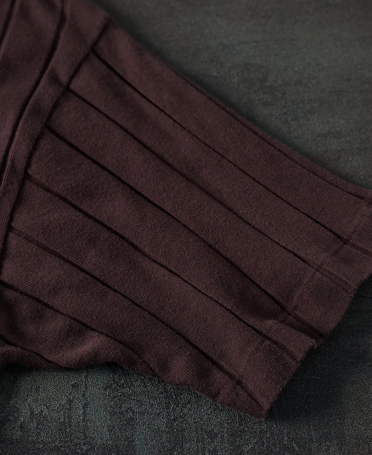 Sale Lot 105 Drop Needle Ribbed Pocket T-Shirt - Chocolate Brown Short Sleeve T-Shirts | T-shirts