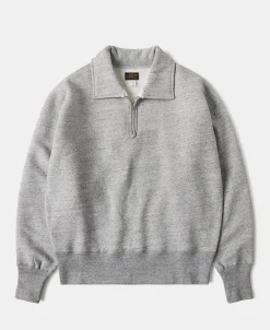 Outlet Lot 119 Half-Zip Pullover Sweatshirt - Heather Gray Sweatshirts&hoodies