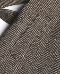 Best Lot 320 Herringbone Wool Balmacaan Long Coat Jackets&coats