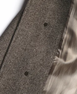 Best Lot 320 Herringbone Wool Balmacaan Long Coat Jackets&coats