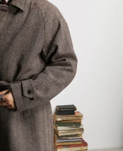 Best Lot 320 Herringbone Wool Balmacaan Long Coat Jackets&coats