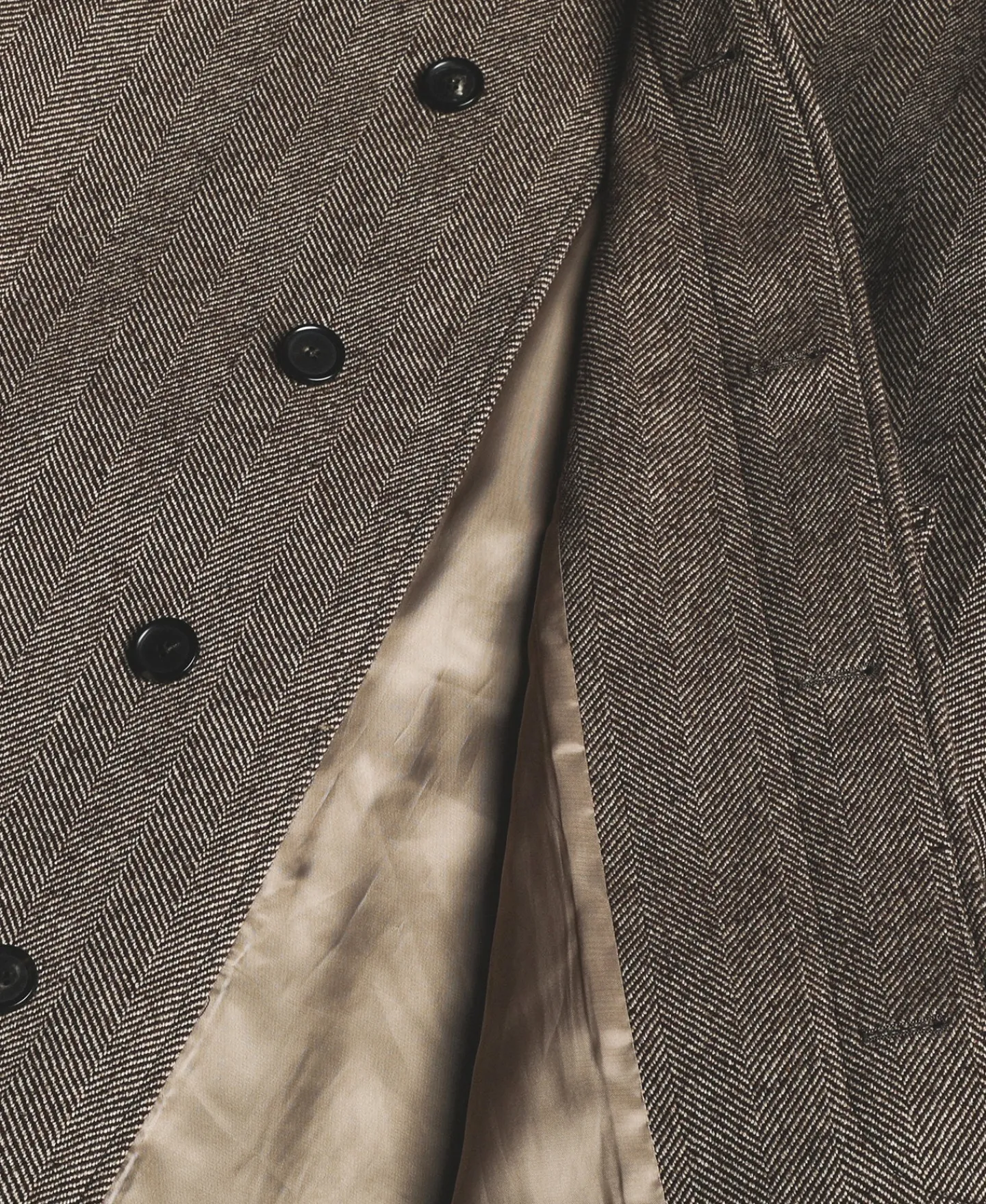 Best Lot 320 Herringbone Wool Balmacaan Long Coat Jackets&coats