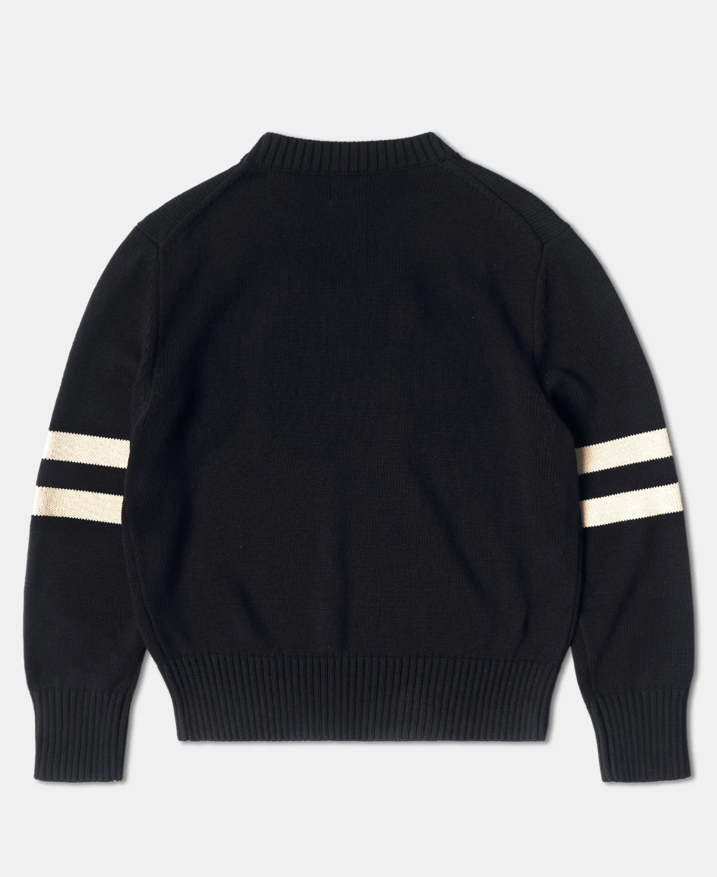New Lot 916 Ivy Mock Neck Letter Patch Sweater - Navy Knitwear&sweaters