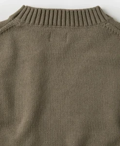 Discount Lot 916 Ivy Mock Neck Sweater - Olive Knitwear&sweaters