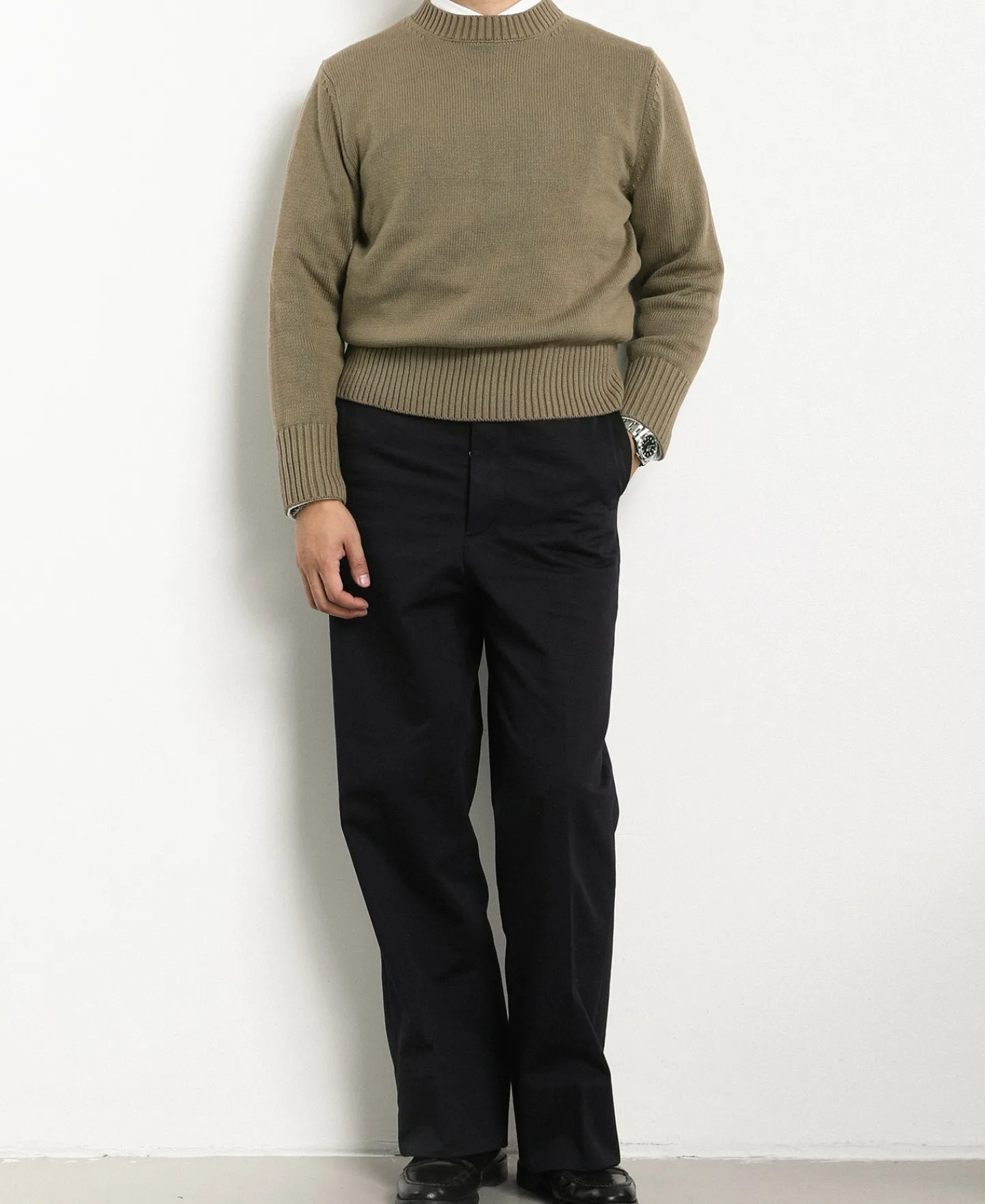 Discount Lot 916 Ivy Mock Neck Sweater - Olive Knitwear&sweaters