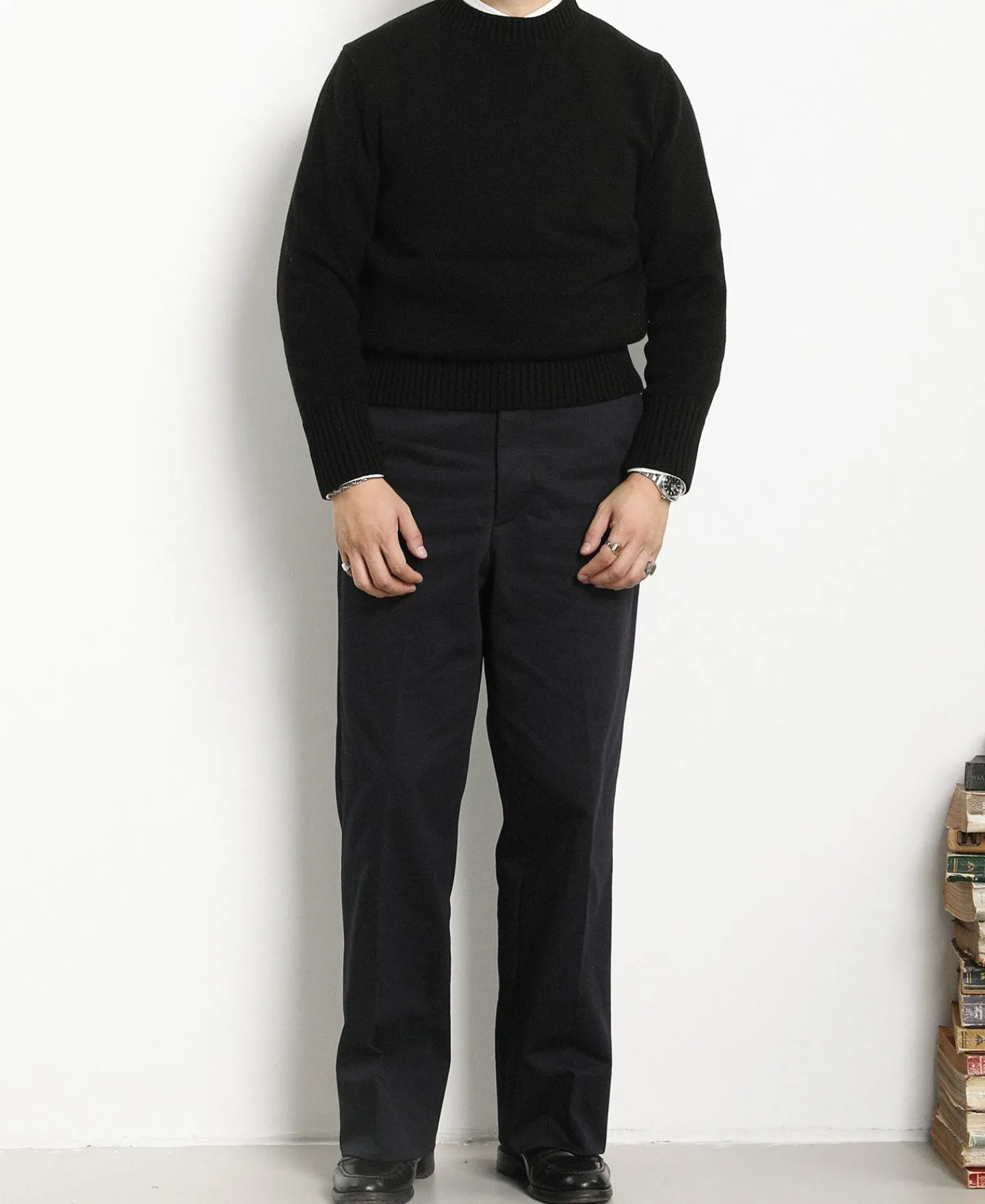 Outlet Lot 916 Ivy Mock Neck Sweater - Black Knitwear&sweaters