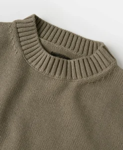 Discount Lot 916 Ivy Mock Neck Sweater - Olive Knitwear&sweaters
