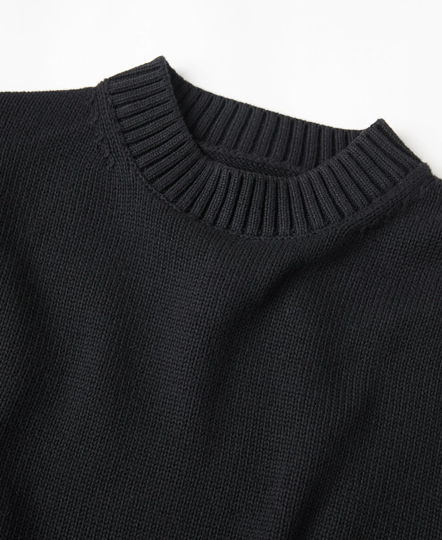 Outlet Lot 916 Ivy Mock Neck Sweater - Black Knitwear&sweaters