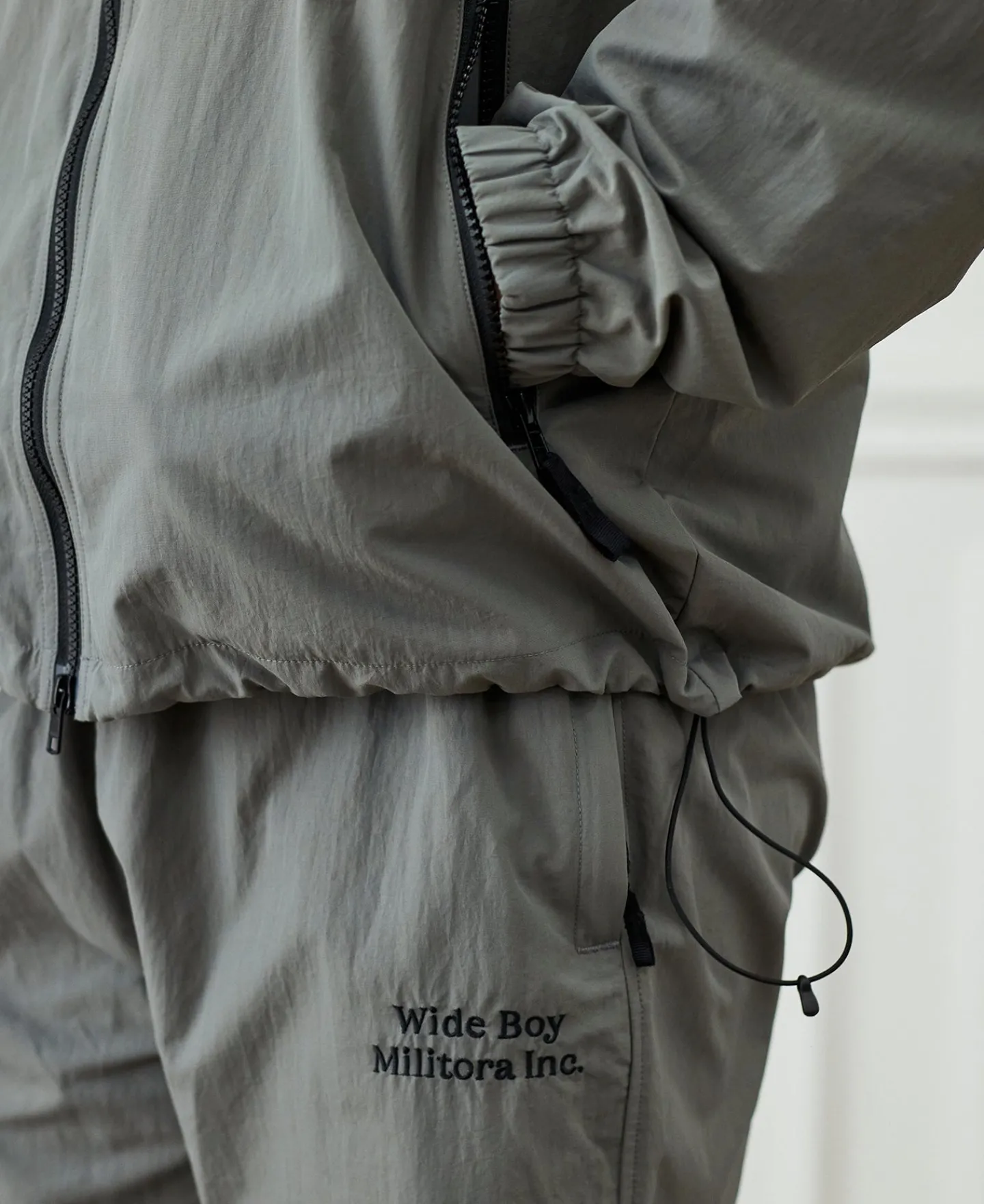 Sale Lot 1013 Nylon Tracksuit Jacket - Gray Jackets&coats