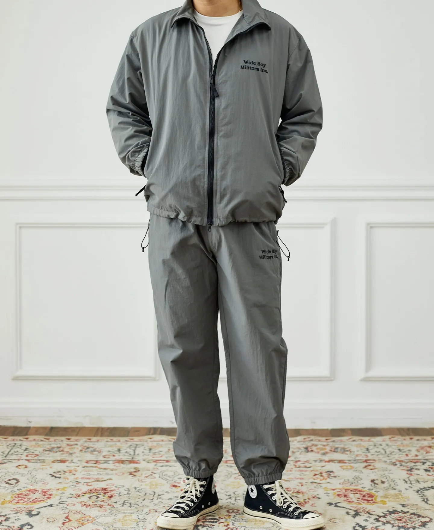 Best Lot 1013 Nylon Tracksuit Trousers - Gray Pants&trousers