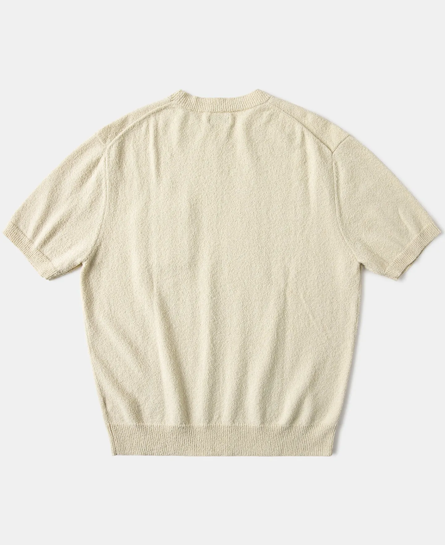 Fashion Lot 918 1940s Cotton-Blend Bouclé Pocket T-Shirt - Ivory Short Sleeve T-Shirts | T-shirts