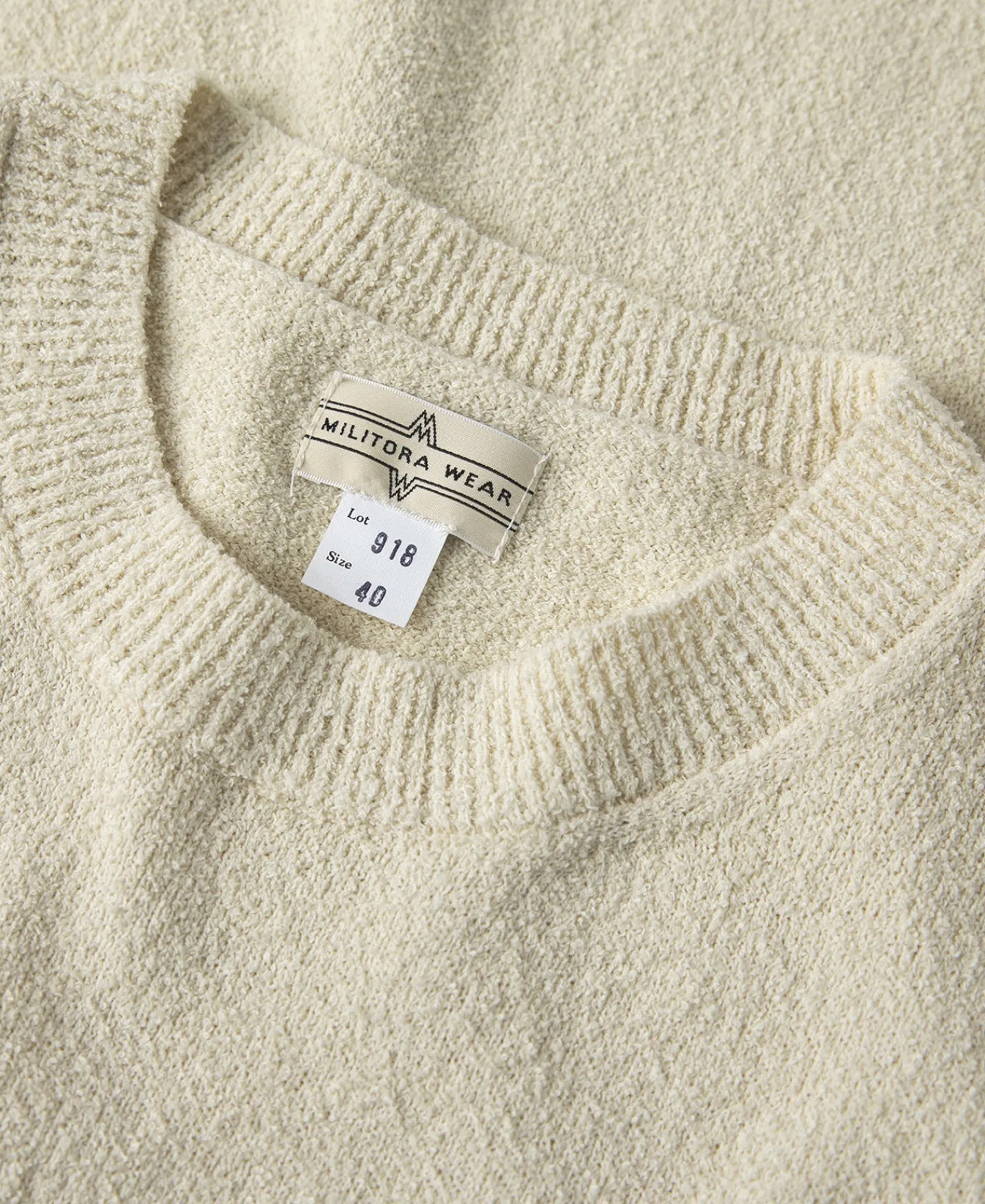 Fashion Lot 918 1940s Cotton-Blend Bouclé Pocket T-Shirt - Ivory Short Sleeve T-Shirts | T-shirts