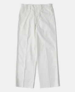 New Lot 826 1940s Herringbone Work Trousers - White Pants&trousers