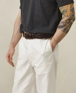 New Lot 826 1940s Herringbone Work Trousers - White Pants&trousers