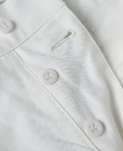New Lot 826 1940s Herringbone Work Trousers - White Pants&trousers
