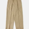 Fashion Lot 829 1940s High-Waisted Work Trousers - Khaki Pants&trousers