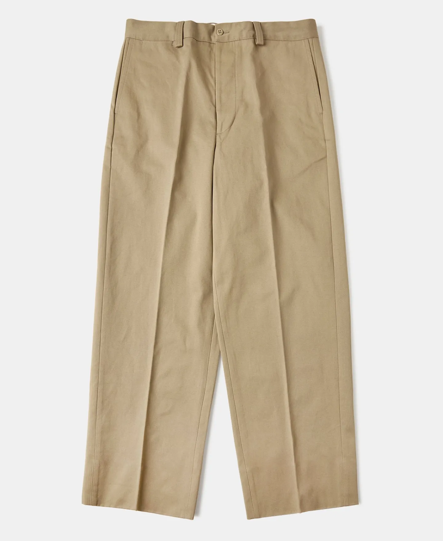Fashion Lot 829 1940s High-Waisted Work Trousers - Khaki Pants&trousers