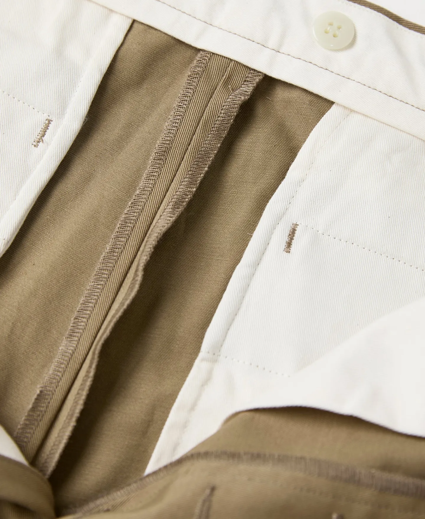 Fashion Lot 829 1940s High-Waisted Work Trousers - Khaki Pants&trousers