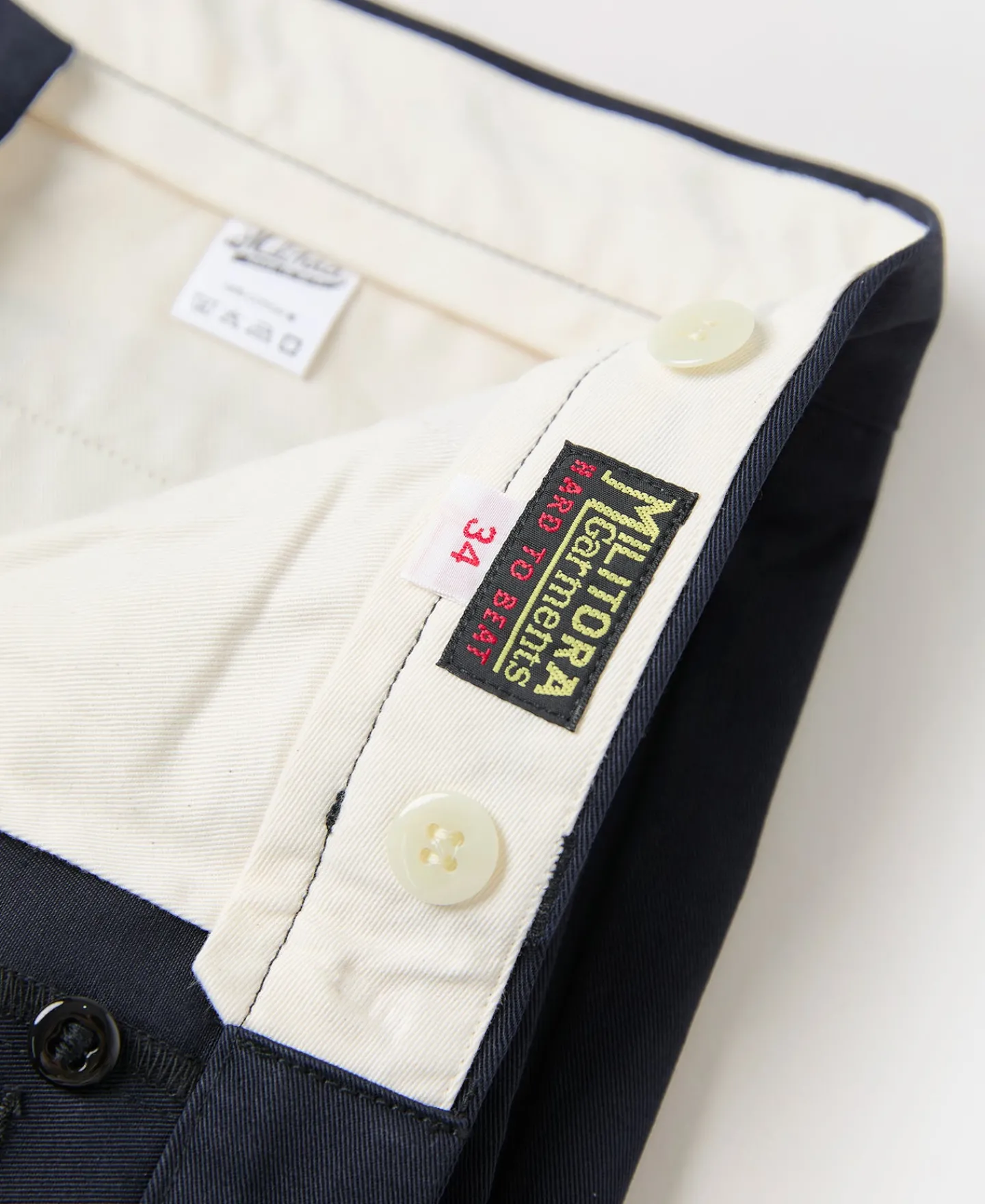 Sale Lot 829 1940s High-Waisted Work Trousers - Navy Pants&trousers