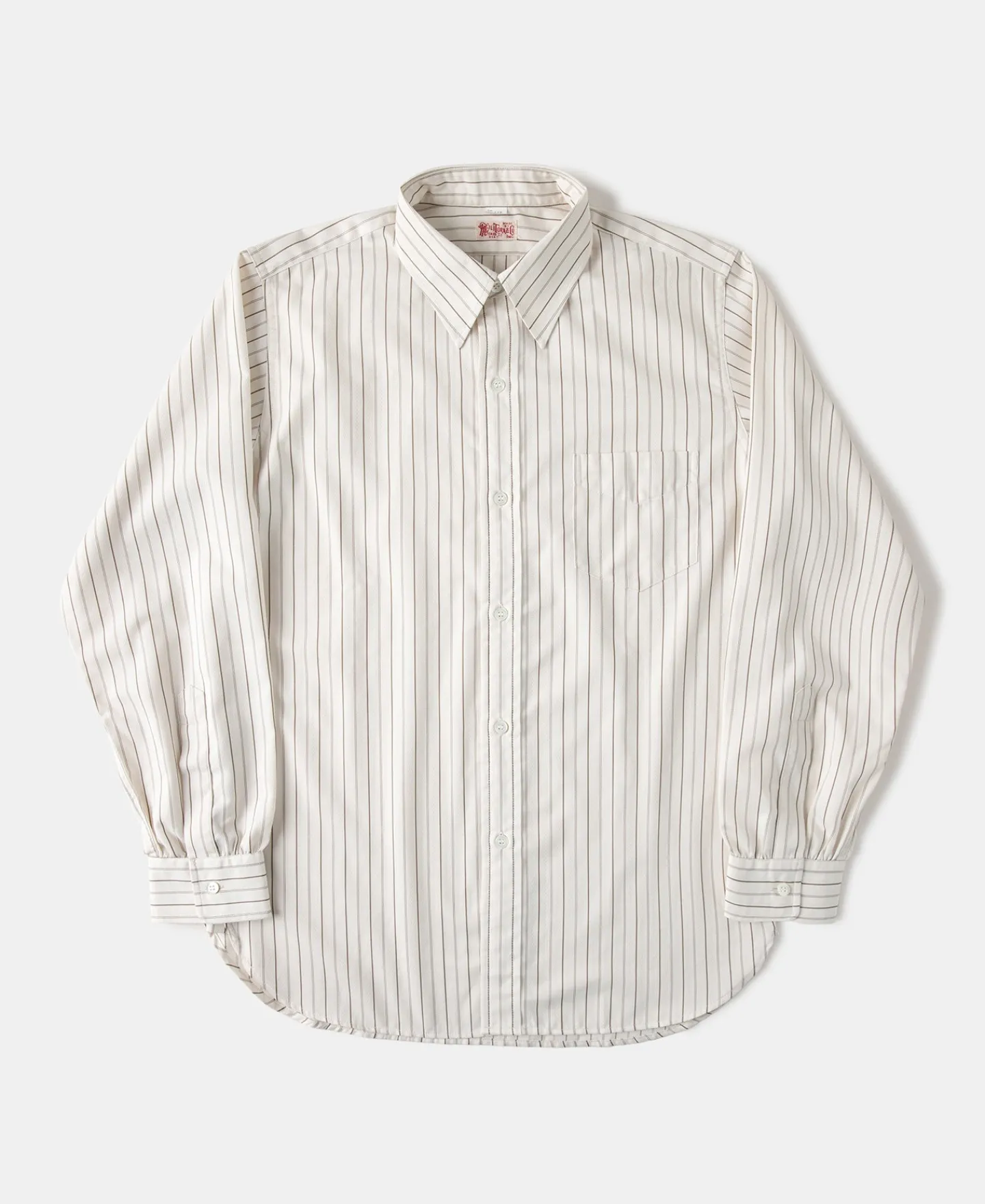 Best Lot 215 1930s Jacquard Fine Stripe Dress Shirt Long Sleeve Shirts | Shirts