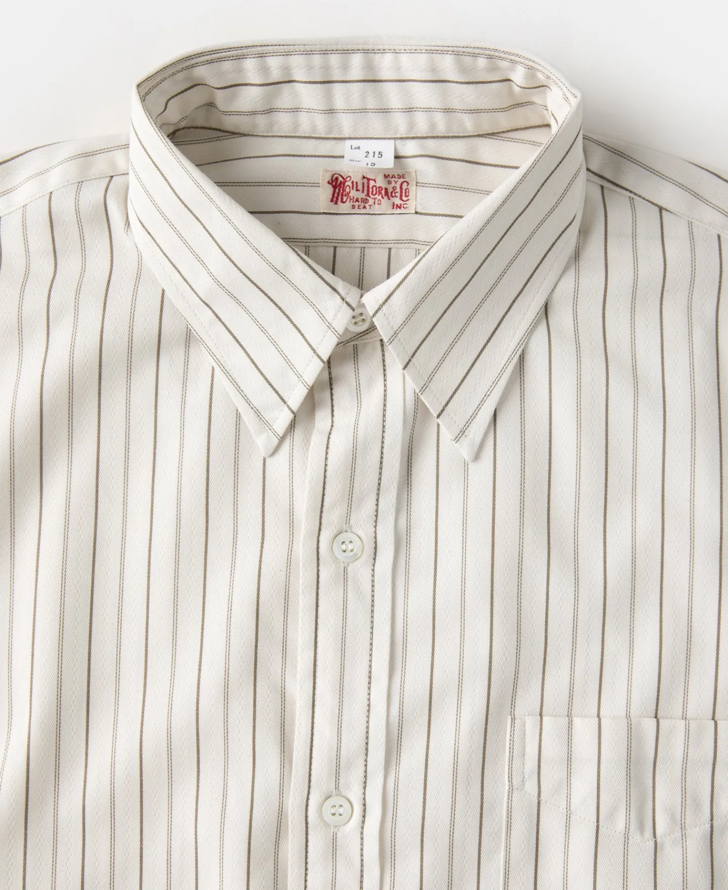 Best Lot 215 1930s Jacquard Fine Stripe Dress Shirt Long Sleeve Shirts | Shirts