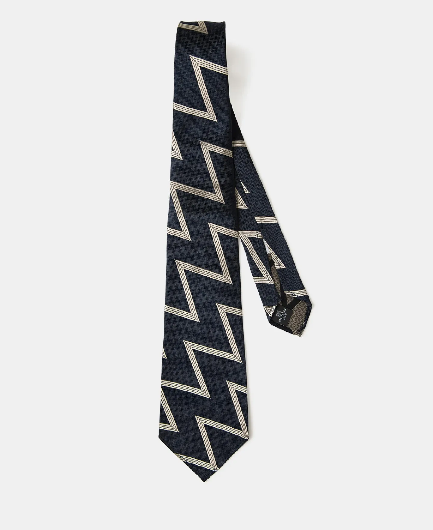 Sale Lot 604 1930s Jacquard Silk Tie - Dark Blue Ties&pocket Squares